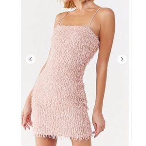 Mini Pink Fringe Bodycon Dress